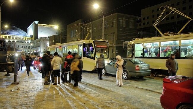 Дорожно-транспортное происшествие, организованное на улицах Новосибирска для съемок фильма «Елки 3».