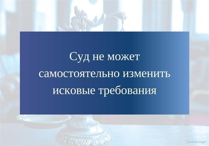 Суд не может изменить исковые требования независимо от иска