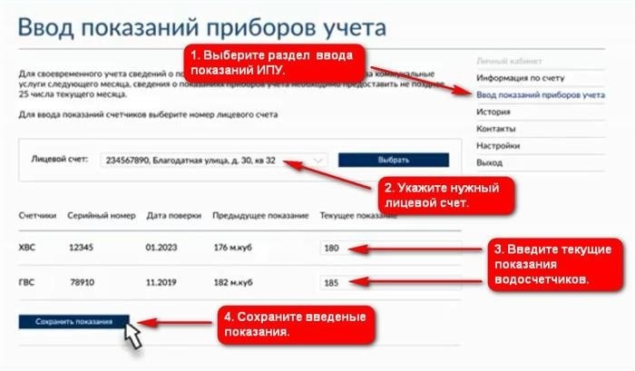 VCCP SPB - Передача измерений в частный кабинет